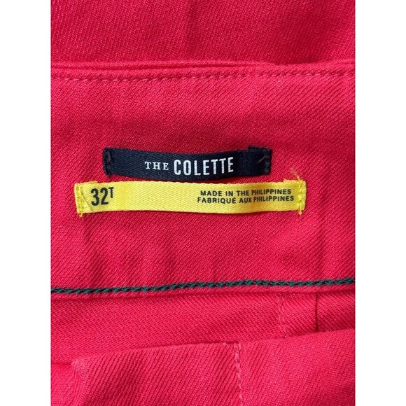 Maeve Anthropologie Colette Trouser Wide-Leg Pants Linen Pink Women Size 32 Tall - Picture 5 of 9